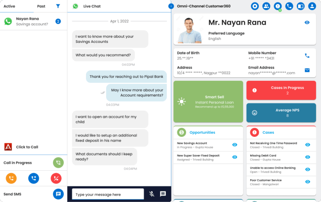 SimpleCRM's Intuitive UI for Omnichannel Customer360